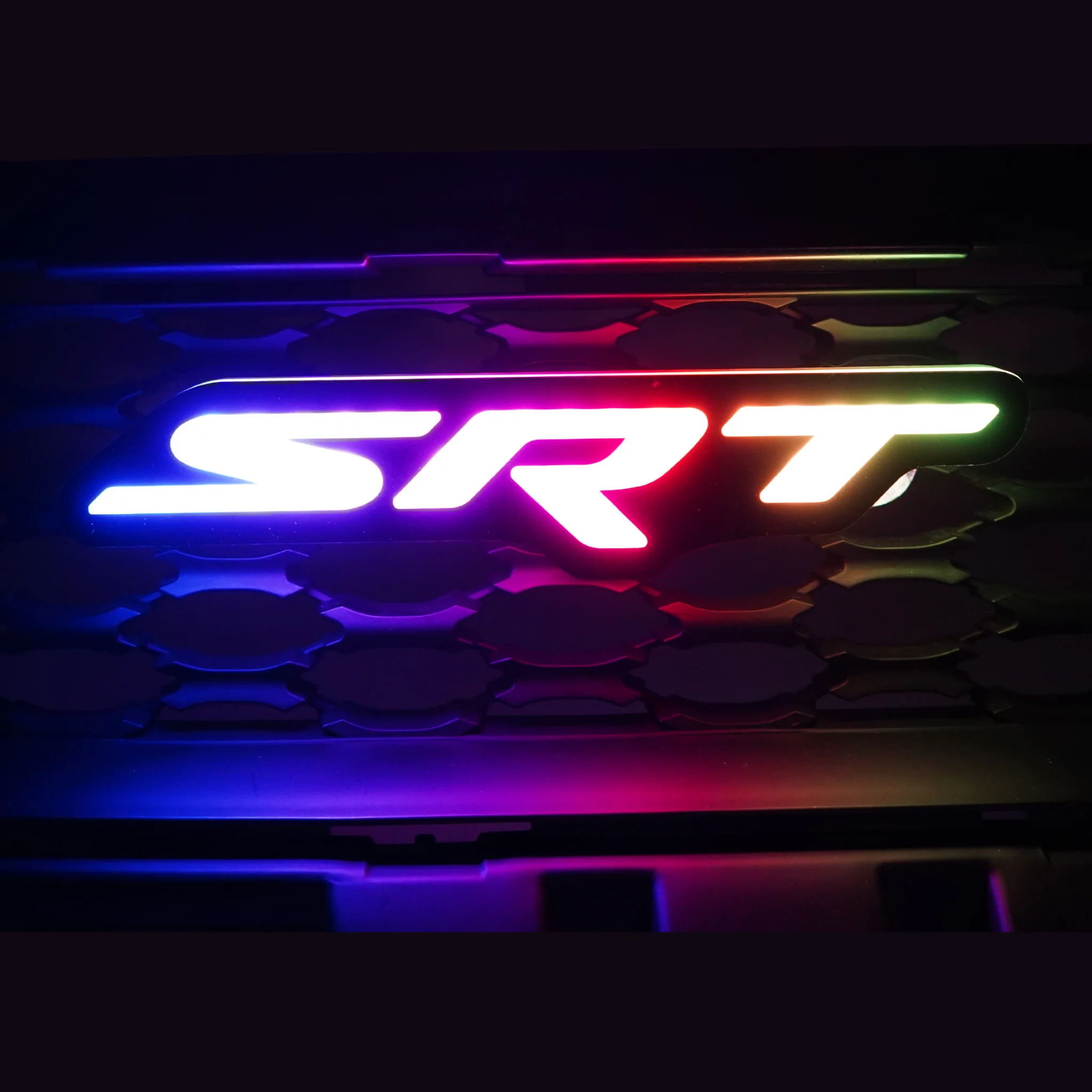 SRT badge mounted and glowing